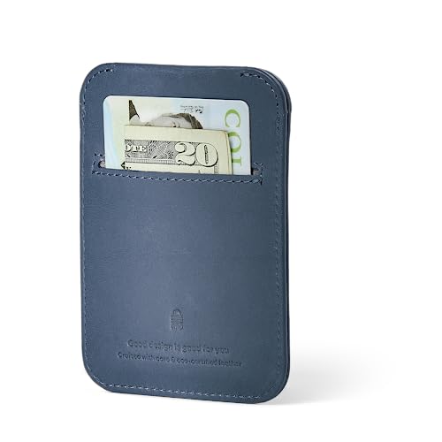 Distil Union Wally Sleeve | Minimalist Genuine Leather Slim Wallet & Credit Card Holder | MagLock Pocket, Pull-Tab Access, RFID Shielding2
