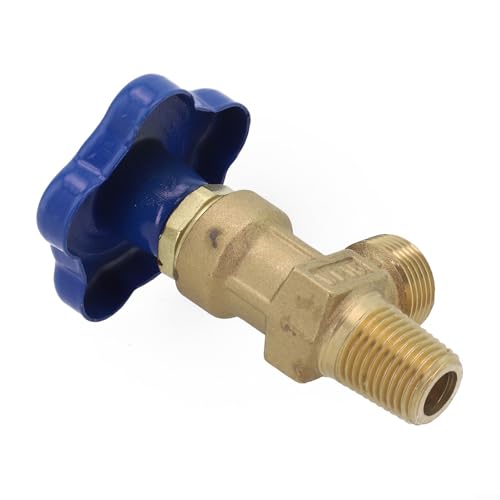 WP-15 Válvula de cilindro de gas argón con cabeza de cobre y cuerpo de acero - Regulador de alta presión de 20 MPa para soldadura TIG, compatible con industrial y Hobb (cabeza de botella de dientes