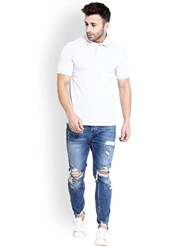 Image of CHKOKKO Men's Cotton Regular Fit Half Sleeves Polo T-Shirt