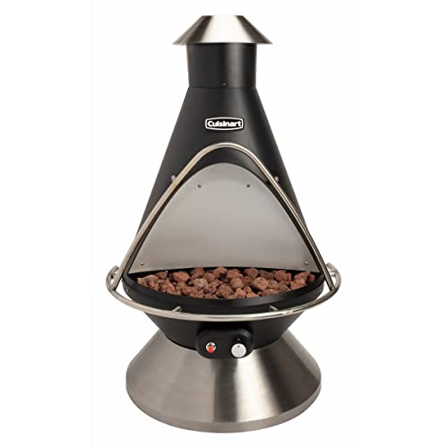 Cuisinart COH-600 Chimenea Propane Fire Pit, Patio Heater with Tip-Over Safety Switch, 8 lbs. Lava Rocks Included, 31" x 31" x 48" Cuisinart COH-600 Chimenea Propane Fire Pit, Patio Heater with Tip-Over Safety Switch, 8 lbs. Lava Rocks Included, 31" x 31" x 48"