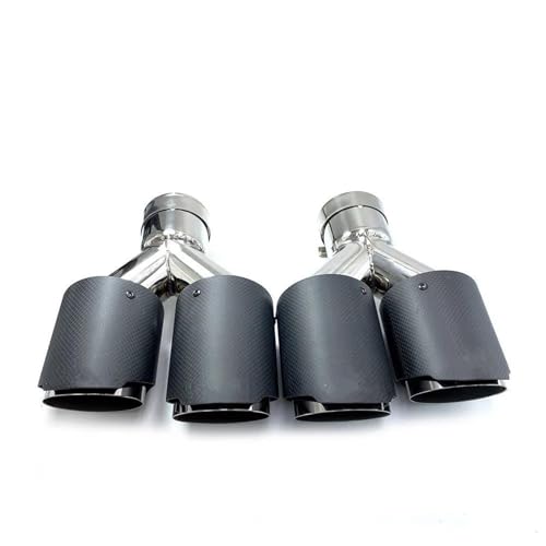 Tuyaux d'échappement voiture universels 76-114mm pour embout double