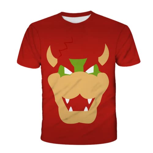 JFTEES T-Shirt Stampa 3D Mario Bros Ragazzi