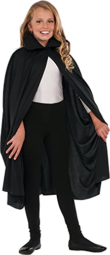 Capa negra de tela con cuello relleno para niños unisex miniatura 2