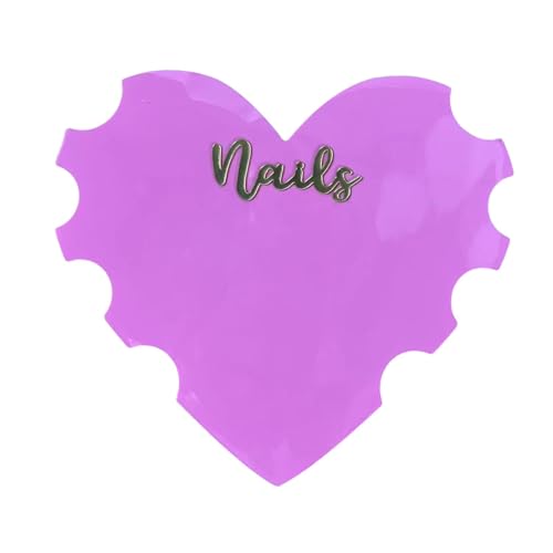 B Baosity ネイルプロップ(写真撮影用) ネイルテック 写真用小道具 滑らかな表面 多目的ディスプレイカード ハート型 アーティストギフト, ピンク