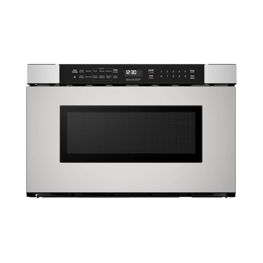 Sharp SMD2440JS Microwave Drawer Oven, 24-inch, 1.2 Cubic Feet, 950 Watt, Angled Touch Control Panel, Stainless Steel