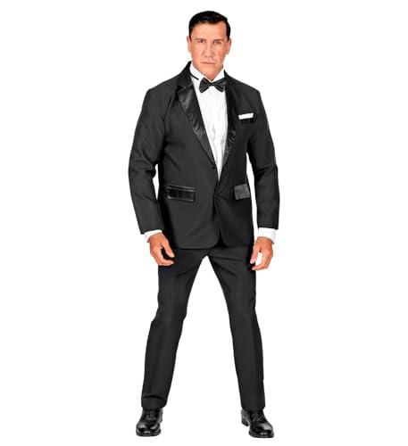 W WIDMANN MILANO Party Fashion - Fato de casaco, casaco, calças, gravata-borboleta, fato, agente secreto, disfarces