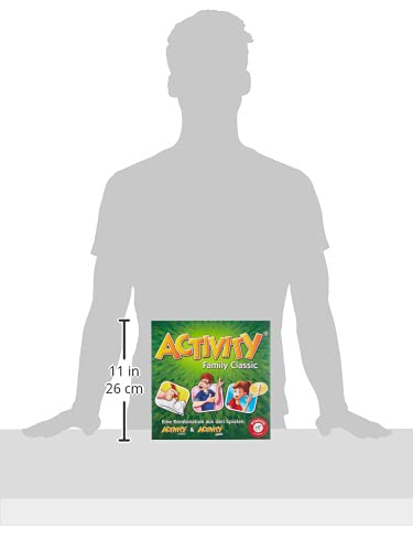 Robuste Kartonbox des Activity Family Classic im geöffneten Zustand - Detailansicht von Piatnik Activity Family Classic...