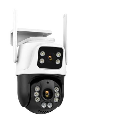 Telecamera di sicurezza esterna, Telecamera IP da esterno 6K 12MP con zoom ottico 10X Obiettivo a tre lenti Telecamera di sorveglianza a doppio schermo 4K 8MP Videocamera di sicurezza CCTV Telecamera