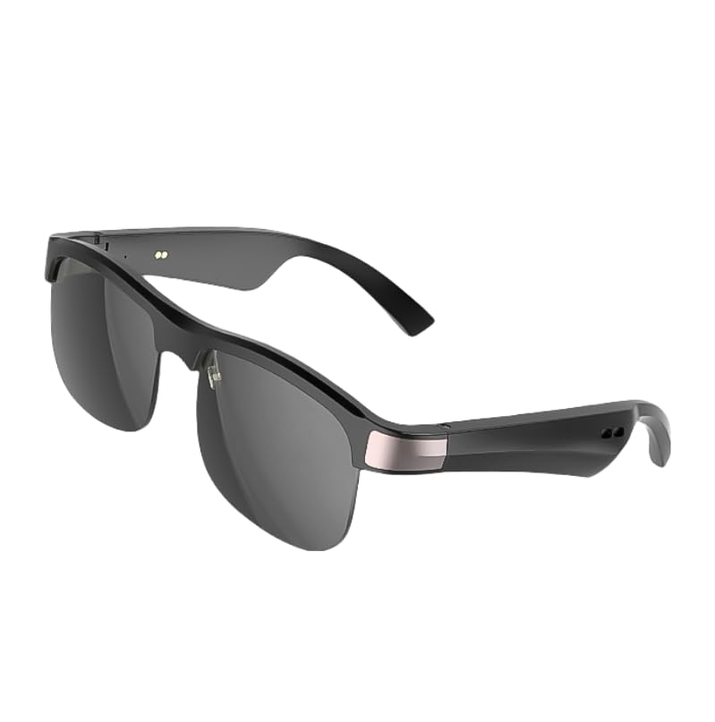 M9 Pro Smart Glasses Bluetooth, Bluetooth Sunglasses for Men, UV400 Polarized lens,Voice Assistant,Adjustable Nosepiece, Bluetooth Cycling Glasses, Perfect for Outdoor (Black)