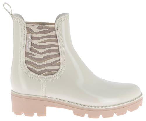 dresco Noura, Zapatos Ciudad BOTTINAS/Boots Mujer, Crema, 39 EU
