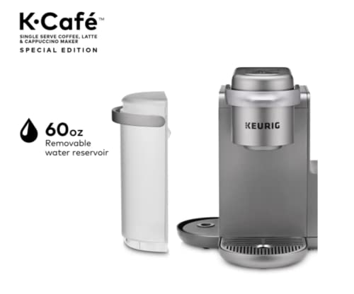 Keurig K-Cafe C Single Serve K-Cup Pod Coffee, Latte and Cappuccino Maker, Nickel