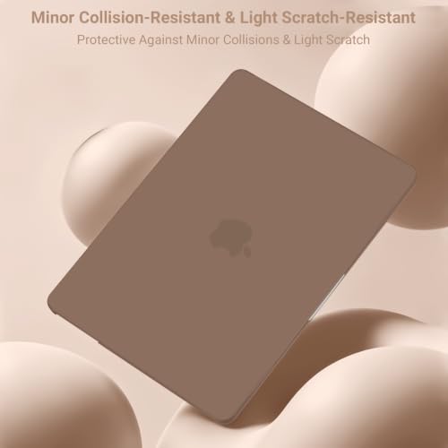 Image of MOSISO Compatible with MacBook Air 13 inch Case M5 2026 M4 2025 M3 M2 2024-2022 A3449 A3240 A3113 A2681,Hard Shell&Keyboard Cover&Screen Film&Pouch for MacBook Air 13.6 inch Case, Caramel Brown