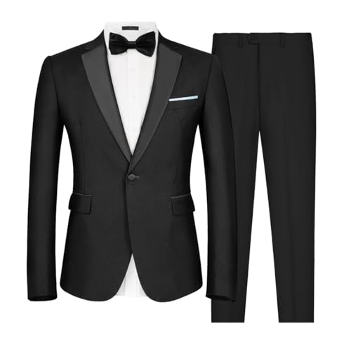 Men's Slim Fit Wedding Tuxedo 2-Piece Blazer Pants Perfect for Formal Events Business3