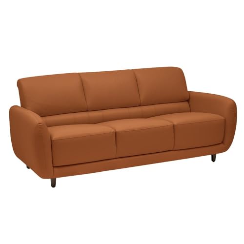 Image of Wakefit Sofa Set | 5 Year Warranty | Sofa 5 Seater, 5 Seater Sofa for Living Room, Wooden Sofa Set 3+2 Seater - Solomon(Robin : Tan)
