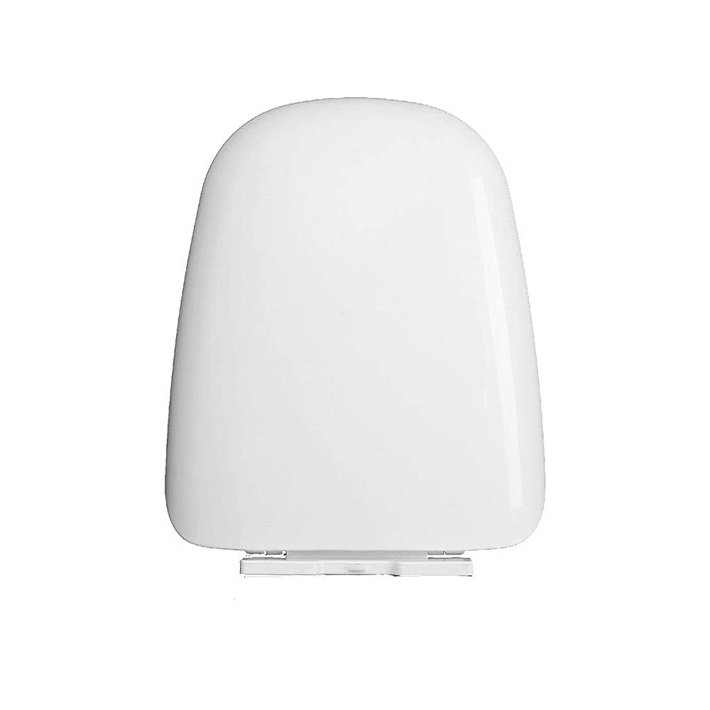 MOBYGKFY Toilet Lid - Plastic Seat Elongated Easy Close Comfortable Ergonomic Design Slow Closing