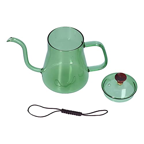 Long Spout Kettle, Large Capacity, Heat sturdy, Easy to Clean, Long Mouth Coffee Pot, Suitable for Kitchen, Café, and Tea Room. (Green)