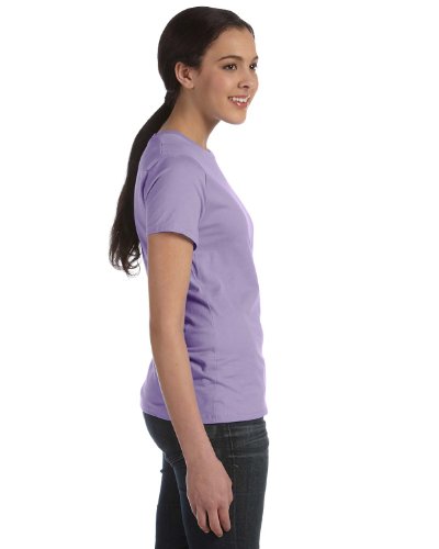 Image of Hanes Women's Perfect-T Crewneck T-Shirt, Lightweight Cotton Short Sleeve Tee for Women