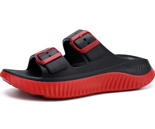 Image of KuaiLu Womens Recovery Sandals Comfortable Arch Support Adjustable Slides | Orthotic Adjustable Thick Cushion Sport Reduces Stress on Feet Joints & Back Post-Exercise