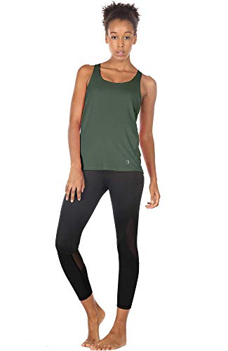 Image of icyzone Women's Open Back Workout Athletic Yoga Tank Tops with Built in Bra