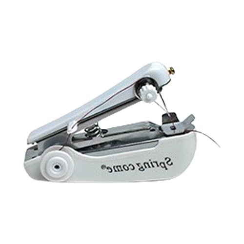 Yooghuge Máquina de coser de mano, portátil, manual, práctica herramienta de costura, pequeña máquina de coser para el hogar y viajes