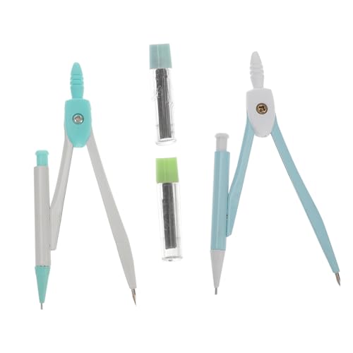 Homoyoyo 4 Compases Profesionales para Dibujo Geométrico con Caja de Almacenamiento Colores Azul y Verde para Estudiantes y Oficina Suministros Escolares para Matemáticas y Diseño