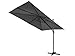 Gardissimo Ampelschirm mit Ständer Cannes 300x200 cm anthrazit, lange Seite nach vorne, mit UV Schutz 50+, Kurbel, 360 Grad drehbar, rechteckig, Kurbelschirm, Marktschirm, Sonnenschirm