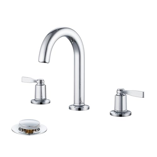 Luxier Larko 8 in. Widespread 2-Handle Bathroom Faucet in Chrome