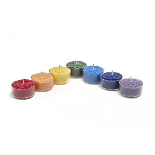 Findsomethingdifferent Cadeau Lot de 7 Chakra Aroma Bougies Chauffe-Plat dans Coffret Cadeau