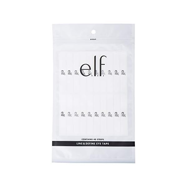 e.l.f., Line & Define Eye Tape, Skin-Safe Makeup Tape, Latex-Free, Helps Create Dramatic and Defined Eye Looks, 2 Sheets of 20 Strips (40 Strips), 20 Count (Pack of 2)