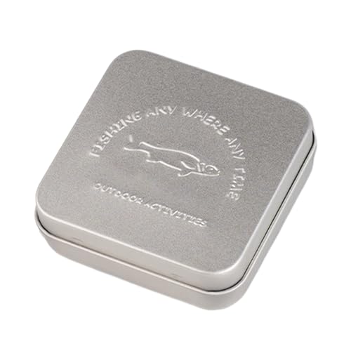 Caja de aparejos de pesca – 2.76 × 2.76 × 0.98 pulgadas, almacenamiento portátil para señuelos de hierro | Organizador de cajas de pesca, garantiza una larga vida útil para herramientas de equipos