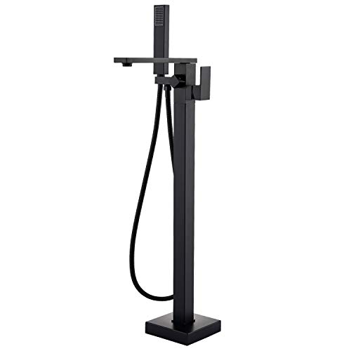Flash Deals - 80% OFF Senlesen Free Standing Tub Filler Floor Mount Bathtub Shower Faucet with Handheld Sprayer Matte Black