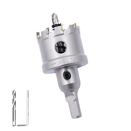 Hole Saw T.C.T Carbide Heavy Duty LAIWEI Industrial Grade Stainless Steel Hole Cutter¡ (1-9/16"40mm), Silver