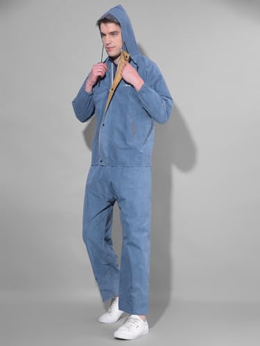 Image of Dollar Rainguard Men's PVC Full Sleeve Solid Reversible Sporty Raincoat Set With Adjustable Hood and Pocket