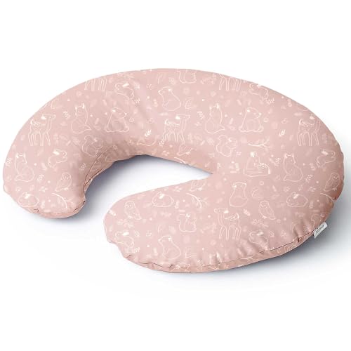 Niimo Almohada Embarazada - Oeko-Tex® Standard 100, Cojín Lactancia Multifuncional, Cojin Lactancia Bebe con Funda 100% de algodón, Almohada de Lactancia Lavable, Material Fresco y Transpirable