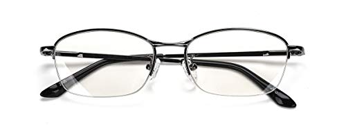 progressive Multifocal Computer Reading Glasses Presbyopic Eyewear Blue Light Blocking Eyeglasses Anti Glare Eye Strain for Men (Gunmetal, 2.5)