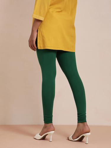 Image of TWIN BIRDS Tailored Cut and Classic Fit Super Stretchable Elastane Fabric Churidar Leggings for Women