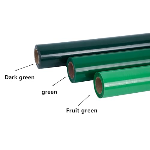 Image of FUNKAKA Heat Transfer Vinyl Rolls, 12 inch x 9ft Fruit Green Iron on Vinyl