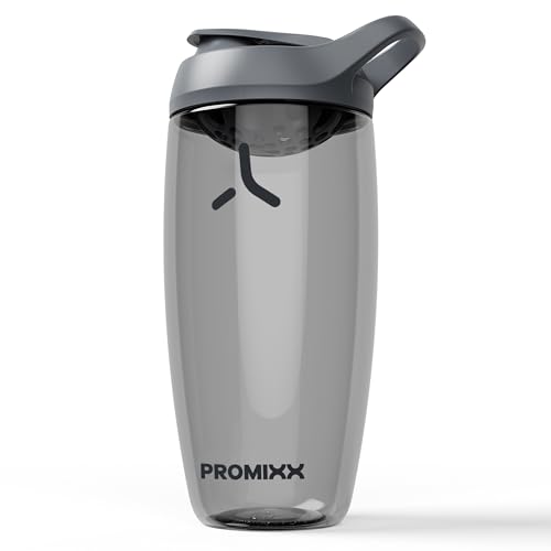 Promixx PURSUIT Eiweiß Shaker – 700ml Premium Shaker für Proteinpulver, Supplements & Pre-Workout – Auslaufsicher, BPA-frei, Leicht zu Reinigen – Graphitgrau
