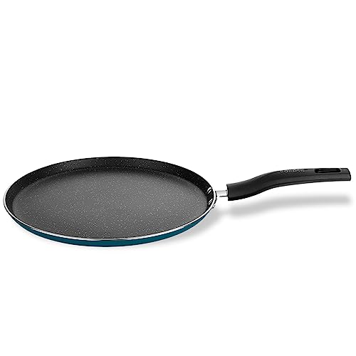 Image of Borosil ProChef Non-Stick Aluminum Flat Tawa 25 cm | Gas Stove Compatible, Thick Uniform Body for Even Heating, Dishwasher Safe | 5 Layer Nonstick Coating, PFOA Free | 1 Year Warranty | Blue