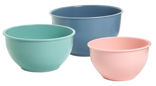 Image of All Time Classic Mixing Bowl 3200ML | Large Food Grade Plastic Bowl | Durable Multicolor Kitchen Bowl for Mixing, Baking, Serving, Food Preparation, Salad, Dough & Storage Home Use (22CM)