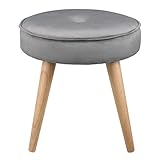 Die Sitzfläche des Hockers hat einen Durchmesser von ca. 40 Zentimetern sowie eine Sitzstärke von ca. 8,5 Zentimetern. Die Höhe beträgt ca. 40 Zentimeter. Die kleine Fußbank ist bis zu 120 Kilogramm belastbar