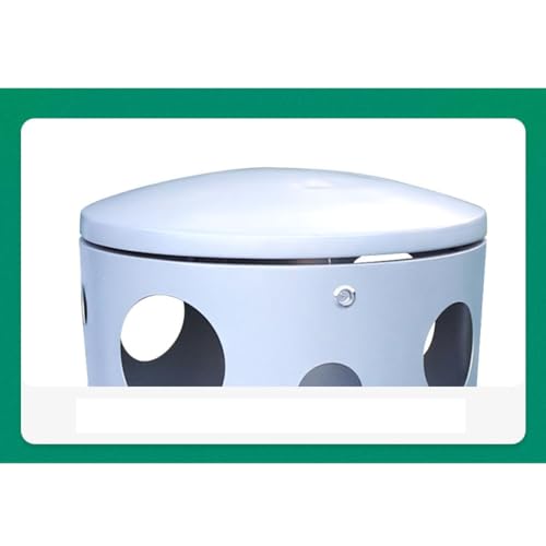 ZXLPHAZ Outdoor-Mülleimer, rund, kreativer Outdoor-Abfalleimer, überdachter Outdoor-Mülleimer, malerischer Park-Straßen-Mülleimer – Bild 4