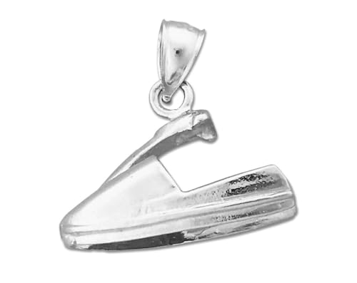 Rhodium Plated 925 Sterling Silver 3D Jet Ski Charm