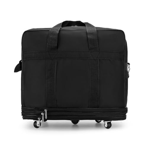 ZJchao Expandable Foldable Collapsible Rolling Luggage Bag for Travel Durable Oxford Material (Large Size)