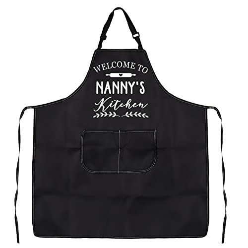 Pxtidy Welcome To Nanny's Kitchen Nanny Grandma Gift Nanny Grandma Kitchen Apron Thank You Gift Nanny Babysitter Gifts Cooking Gifts ( Nanny's Kitchen) #TOP19