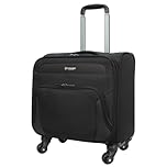 Rocklands® Rolling Laptop Bag 4 Wheel Laptop Bag Wheeled Briefcase Business Office Trolley Case fits Laptops up to 16" Lightweight Travel Cabin Bag - 8608