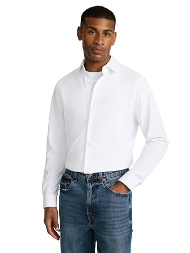 EXPRESS Men’s Modern Tech 1MX Dress Shirt – Slim Fit Stretch, Moisture-Wicking, Wrinkle Resistant