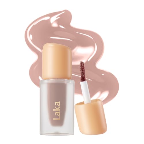 Image of Laka Fruity Glam Tint Mini | Glowing Korean Lip Tint with Hydrating Lightweight Texture | Buildable Color, Non-Sticky High Shine Gloss | K-Beauty Korean Makeup | #182 Camelo, 0.07oz