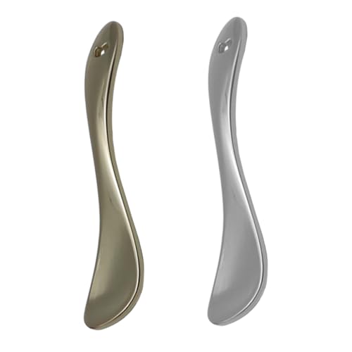 Mikikit Cucchiai per Cosmetici e Trucco 3 Pezzi in Metallo Finitura Lucida, per Crema Viso e Maschere, Accessori per Cura della Pelle e Applicazione Igienica, per Uso Domestico e Salone di Bellezza