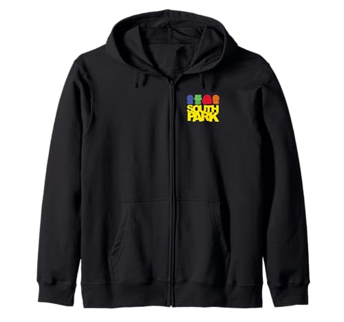 South Park Pop Art Cast Front and Back Funny Cartoon Zip Hoodie